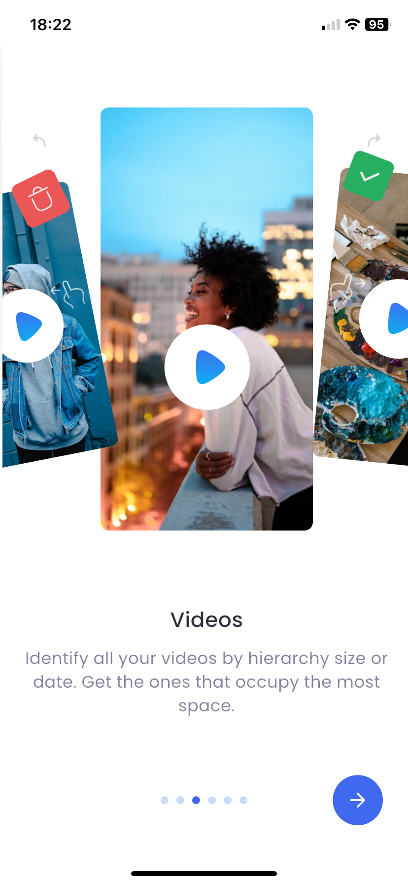 Cleanio Videos screen